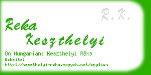 reka keszthelyi business card